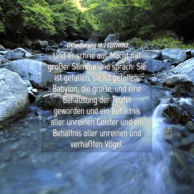 Picture 04 - Offenbarung 18:2 LUTH1912 - Und er schrie aus Macht mit großer Stimme und - Bible Verse Picture