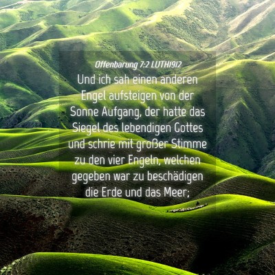 Picture 04 - Offenbarung 7:2 LUTH1912 - Und ich sah einen anderen Engel aufsteigen von - Bible Verse Picture