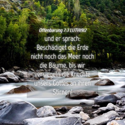 Picture 04 - Offenbarung 7:3 LUTH1912 - und er sprach: Beschädiget die Erde nicht noch - Bible Verse Picture