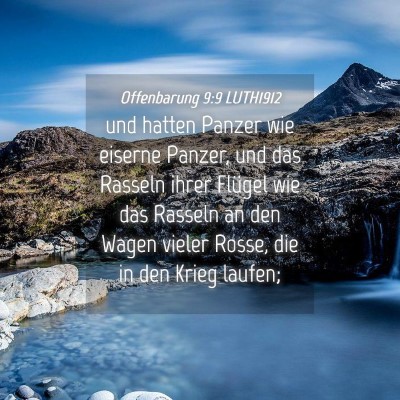 Picture 04 - Offenbarung 9:9 LUTH1912 - und hatten Panzer wie eiserne Panzer, und das - Bible Verse Picture
