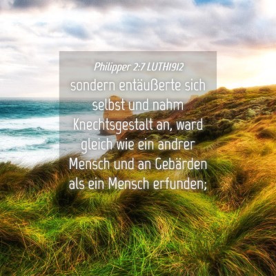 Picture 04 - Philipper 2:7 LUTH1912 - sondern entäußerte sich selbst und nahm - Bible Verse Picture