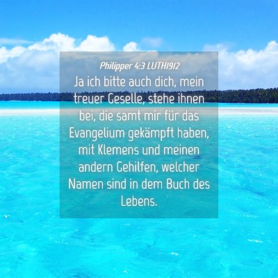 Picture 04 - Philipper 4:3 LUTH1912 - Ja ich bitte auch dich, mein treuer Geselle, - Bible Verse Picture