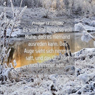 Picture 04 - Prediger 1:8 LUTH1912 - Es sind alle Dinge so voll Mühe, daß es niemand - Bible Verse Picture