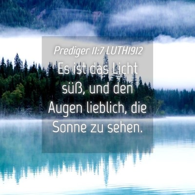 Picture 04 - Prediger 11:7 LUTH1912 - Es ist das Licht süß, und den Augen lieblich, - Bible Verse Picture