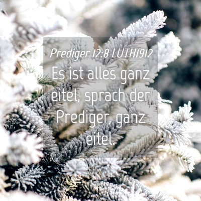 Picture 04 - Prediger 12:8 LUTH1912 - Es ist alles ganz eitel, sprach der Prediger, - Bible Verse Picture
