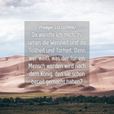 Picture 04 - Prediger 2:12 LUTH1912 - Da wandte ich mich, zu sehen die Weisheit und die - Bible Verse Picture