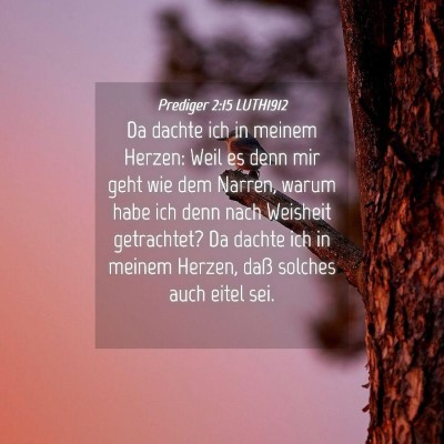 Picture 04 - Prediger 2:15 LUTH1912 - Da dachte ich in meinem Herzen: Weil es denn mir - Bible Verse Picture