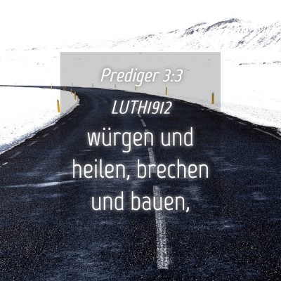 Picture 04 - Prediger 3:3 LUTH1912 - würgen und heilen, brechen und - Bible Verse Picture