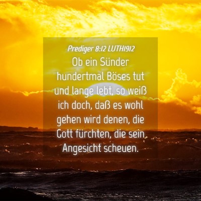 Picture 04 - Prediger 8:12 LUTH1912 - Ob ein Sünder hundertmal Böses tut und lange - Bible Verse Picture