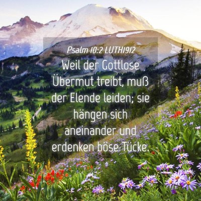 Picture 04 - Psalm 10:2 LUTH1912 - Weil der Gottlose Übermut treibt, muß der - Bible Verse Picture