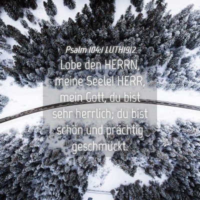 Picture 04 - Psalm 104:1 LUTH1912 - Lobe den HERRN, meine Seele! HERR, mein Gott, du - Bible Verse Picture