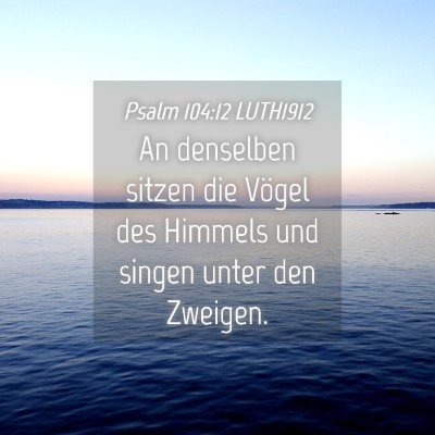 Picture 04 - Psalm 104:12 LUTH1912 - An denselben sitzen die Vögel des Himmels und - Bible Verse Picture