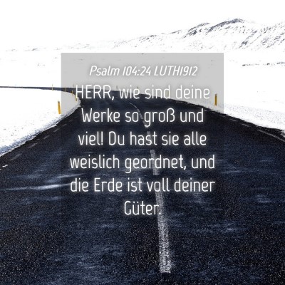 Picture 04 - Psalm 104:24 LUTH1912 - HERR, wie sind deine Werke so groß und viel! Du - Bible Verse Picture