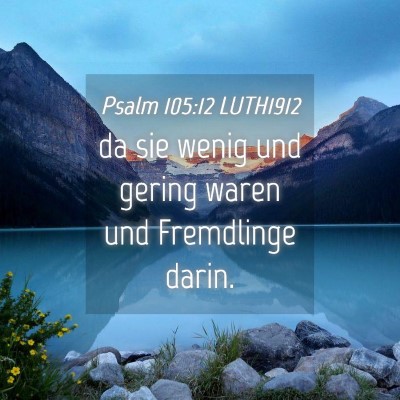 Picture 04 - Psalm 105:12 LUTH1912 - da sie wenig und gering waren und Fremdlinge - Bible Verse Picture