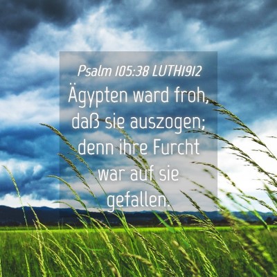 Picture 04 - Psalm 105:38 LUTH1912 - Ägypten ward froh, daß sie auszogen; denn ihre - Bible Verse Picture