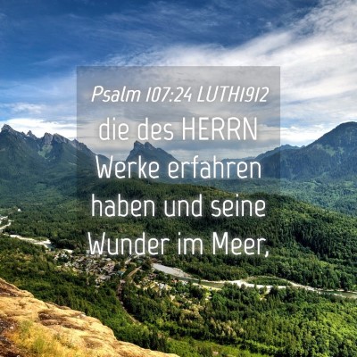 Picture 04 - Psalm 107:24 LUTH1912 - die des HERRN Werke erfahren haben und seine - Bible Verse Picture