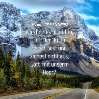 Picture 04 - Psalm 108:11 LUTH1912 - Wirst du es nicht tun, Gott, der du uns - Bible Verse Picture