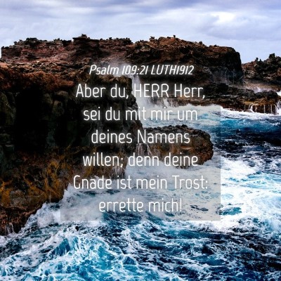 Picture 04 - Psalm 109:21 LUTH1912 - Aber du, HERR Herr, sei du mit mir um deines - Bible Verse Picture