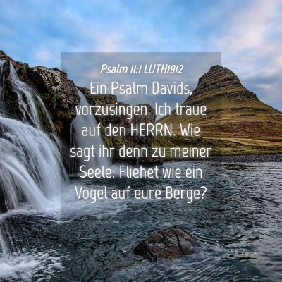 Picture 04 - Psalm 11:1 LUTH1912 - Ein Psalm Davids, vorzusingen. Ich traue auf den - Bible Verse Picture