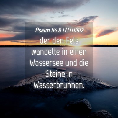Picture 04 - Psalm 114:8 LUTH1912 - der den Fels wandelte in einen Wassersee und die - Bible Verse Picture