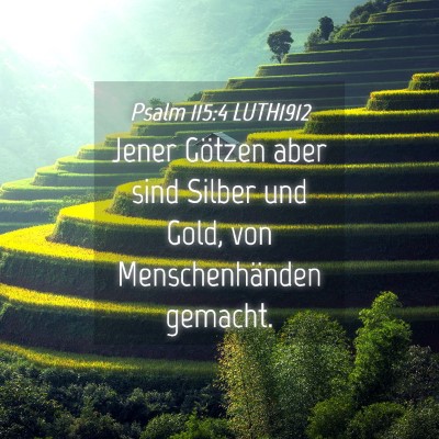 Picture 04 - Psalm 115:4 LUTH1912 - Jener Götzen aber sind Silber und Gold, von - Bible Verse Picture