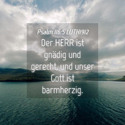 Picture 04 - Psalm 116:5 LUTH1912 - Der HERR ist gnädig und gerecht, und unser Gott - Bible Verse Picture