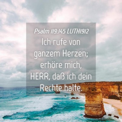 Picture 04 - Psalm 119:145 LUTH1912 - Ich rufe von ganzem Herzen; erhöre mich, HERR, - Bible Verse Picture