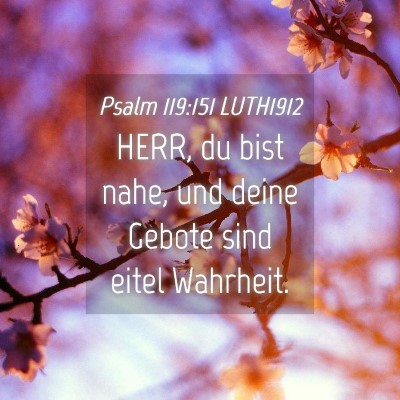 Picture 04 - Psalm 119:151 LUTH1912 - HERR, du bist nahe, und deine Gebote sind eitel - Bible Verse Picture