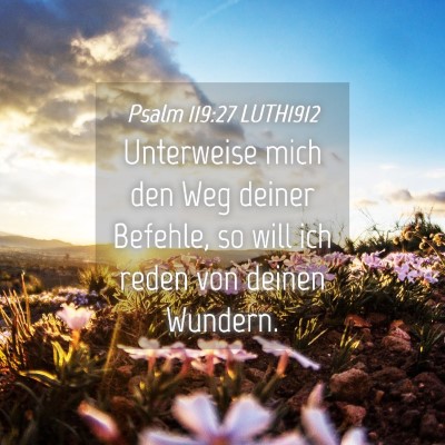 Picture 04 - Psalm 119:27 LUTH1912 - Unterweise mich den Weg deiner Befehle, so will - Bible Verse Picture