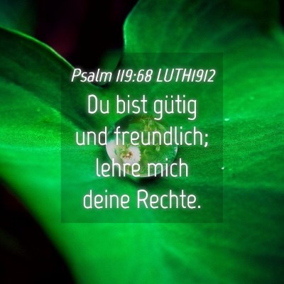 Picture 04 - Psalm 119:68 LUTH1912 - Du bist gütig und freundlich; lehre mich deine - Bible Verse Picture