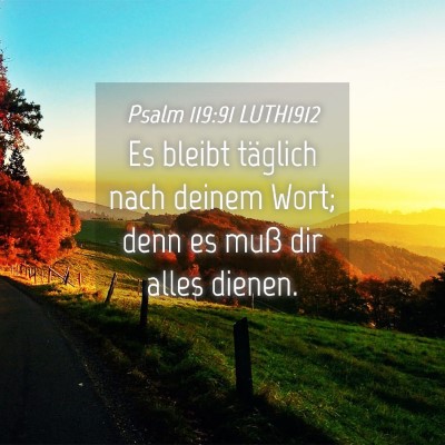 Picture 04 - Psalm 119:91 LUTH1912 - Es bleibt täglich nach deinem Wort; denn es muß - Bible Verse Picture
