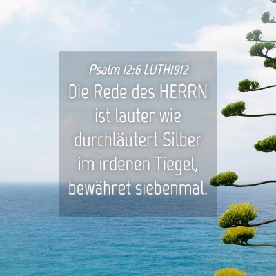 Picture 04 - Psalm 12:6 LUTH1912 - Die Rede des HERRN ist lauter wie durchläutert - Bible Verse Picture