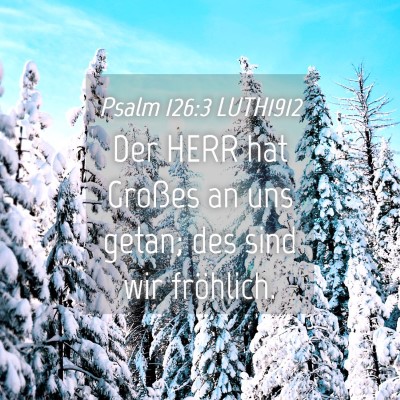 Picture 04 - Psalm 126:3 LUTH1912 - Der HERR hat Großes an uns getan; des sind wir - Bible Verse Picture