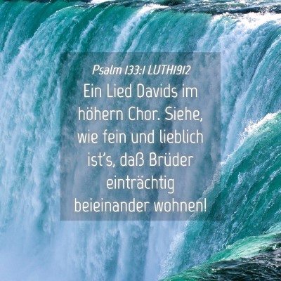 Picture 04 - Psalm 133:1 LUTH1912 - Ein Lied Davids im höhern Chor. Siehe, wie fein - Bible Verse Picture