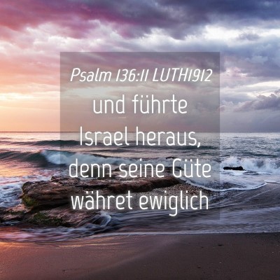 Picture 04 - Psalm 136:11 LUTH1912 - und führte Israel heraus, denn seine Güte - Bible Verse Picture