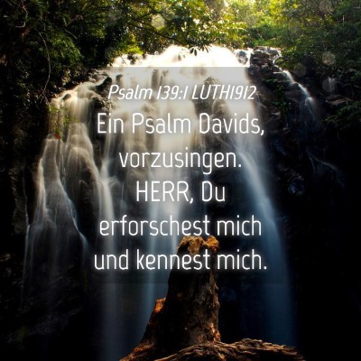 Picture 04 - Psalm 139:1 LUTH1912 - Ein Psalm Davids, vorzusingen. HERR, Du - Bible Verse Picture