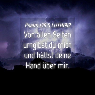 Picture 04 - Psalm 139:5 LUTH1912 - Von allen Seiten umgibst du mich und hältst - Bible Verse Picture