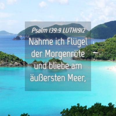 Picture 04 - Psalm 139:9 LUTH1912 - Nähme ich Flügel der Morgenröte und bliebe am - Bible Verse Picture