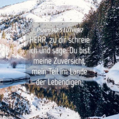 Picture 04 - Psalm 142:5 LUTH1912 - HERR, zu dir schreie ich und sage: Du bist meine - Bible Verse Picture