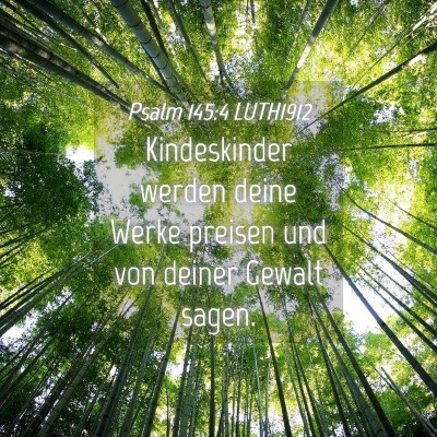 Picture 04 - Psalm 145:4 LUTH1912 - Kindeskinder werden deine Werke preisen und von - Bible Verse Picture
