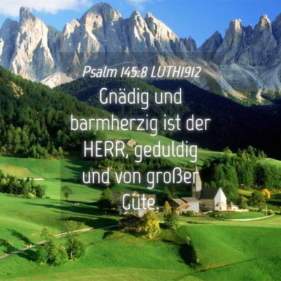 Picture 04 - Psalm 145:8 LUTH1912 - Gnädig und barmherzig ist der HERR, geduldig und - Bible Verse Picture