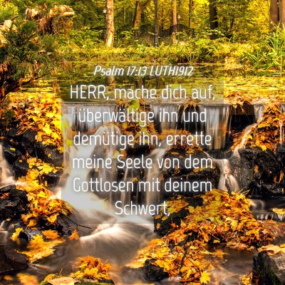 Picture 04 - Psalm 17:13 LUTH1912 - HERR, mache dich auf, überwältige ihn und - Bible Verse Picture