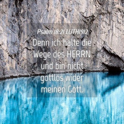 Picture 04 - Psalm 18:21 LUTH1912 - Denn ich halte die Wege des HERRN und bin nicht - Bible Verse Picture