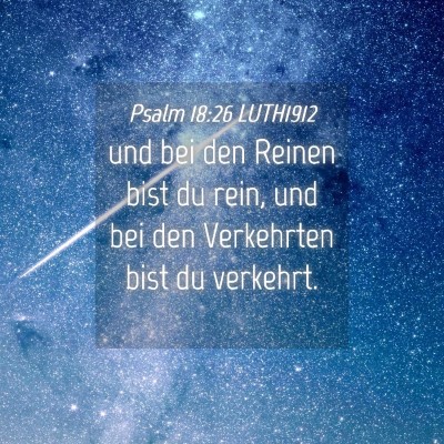 Picture 04 - Psalm 18:26 LUTH1912 - und bei den Reinen bist du rein, und bei den - Bible Verse Picture