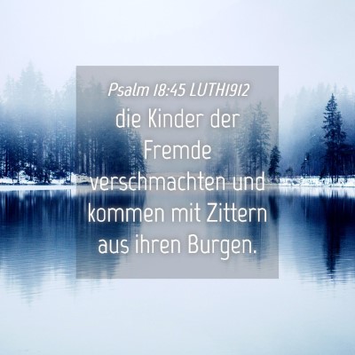 Picture 04 - Psalm 18:45 LUTH1912 - die Kinder der Fremde verschmachten und kommen - Bible Verse Picture