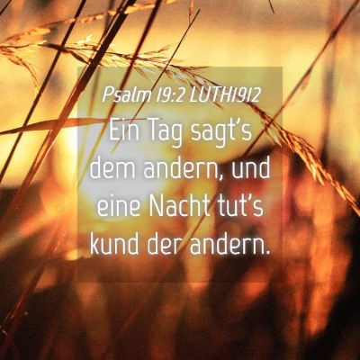 Picture 04 - Psalm 19:2 LUTH1912 - Ein Tag sagt's dem andern, und eine Nacht tut's - Bible Verse Picture