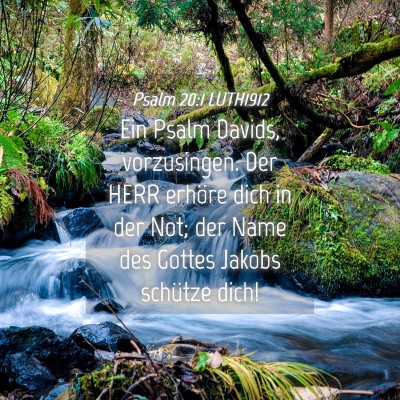Picture 04 - Psalm 20:1 LUTH1912 - Ein Psalm Davids, vorzusingen. Der HERR erhöre - Bible Verse Picture