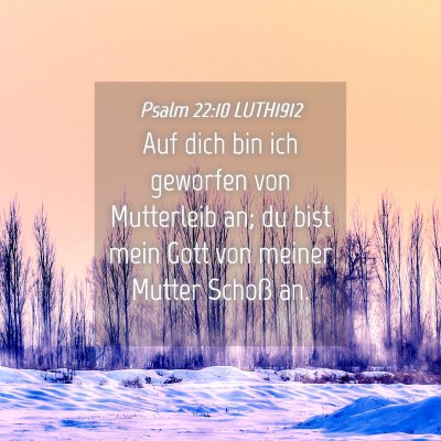 Picture 04 - Psalm 22:10 LUTH1912 - Auf dich bin ich geworfen von Mutterleib an; du - Bible Verse Picture