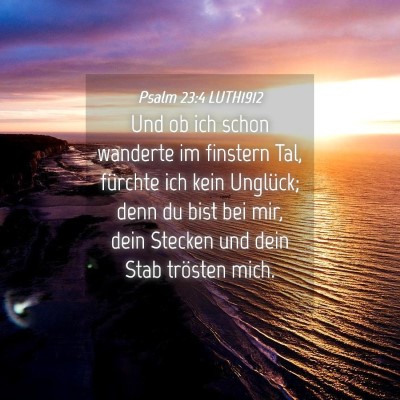 Picture 04 - Psalm 23:4 LUTH1912 - Und ob ich schon wanderte im finstern Tal, - Bible Verse Picture