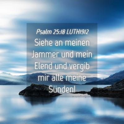 Picture 04 - Psalm 25:18 LUTH1912 - Siehe an meinen Jammer und mein Elend und vergib - Bible Verse Picture